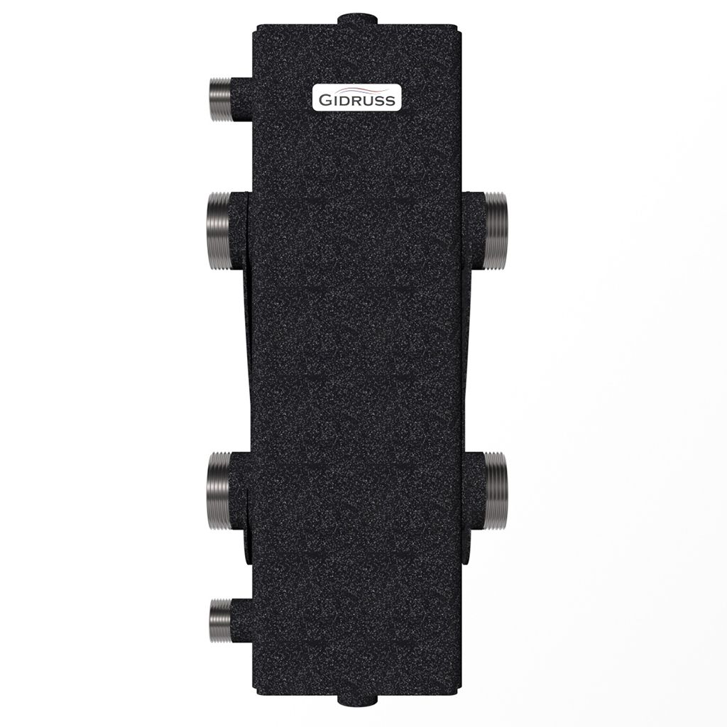 Гидравлический разделитель GIDRUSS GR-150-40 (до 150 кВт, G 1 1/2, корпус 120х120x4 ст. 09Г2С). Фото 0