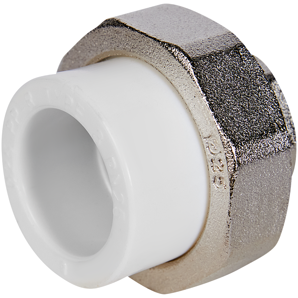 Муфта комбинированная Pro Aqua d=25-3/4 PP-R разъемная (американка) ВР Белая. Фото 0
