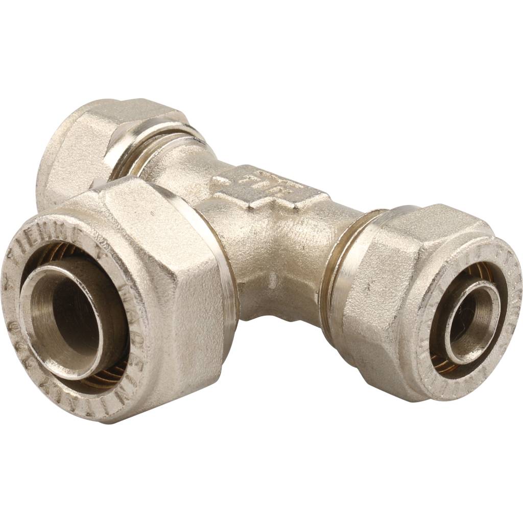 Тройник переходной TIEMME (16.2х20.2х16.2) для металлопластиковых труб винтовой