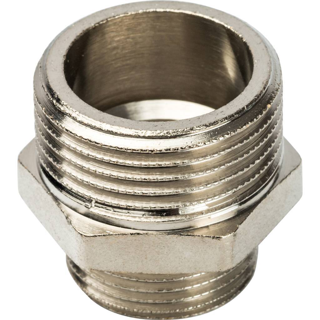 Ниппель НН STOUT переходной никелированный 1 X3/4. Фото 1