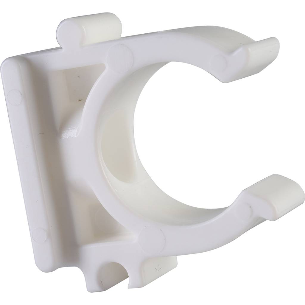 Крепление Политэк d=25 для полипропиленовых труб под сварку (цвет белый). Фото 4