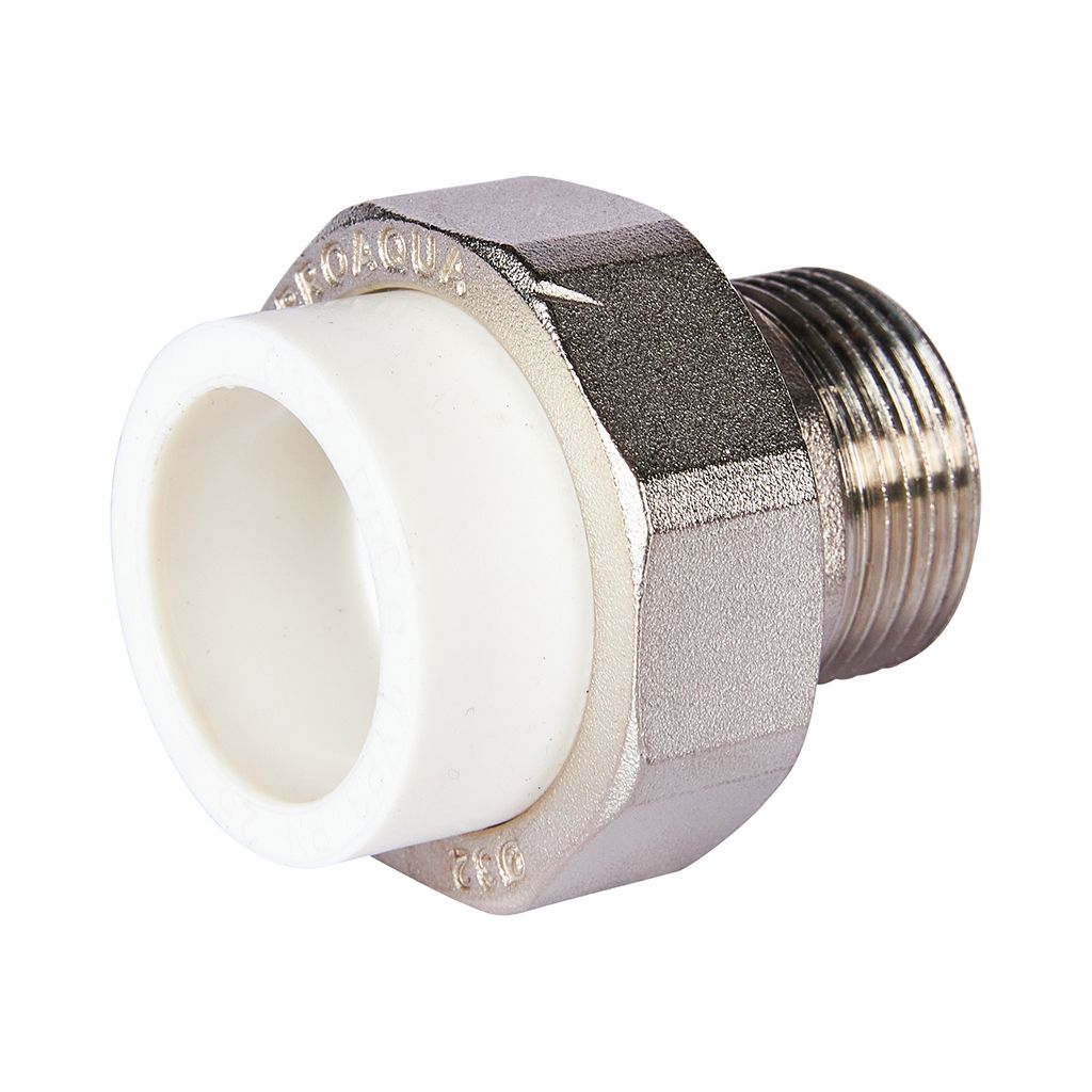 Муфта комбинированная Pro Aqua d=32-1 PP-R разъемная (американка) УСИЛЕННАЯ НР Белая. Фото 7
