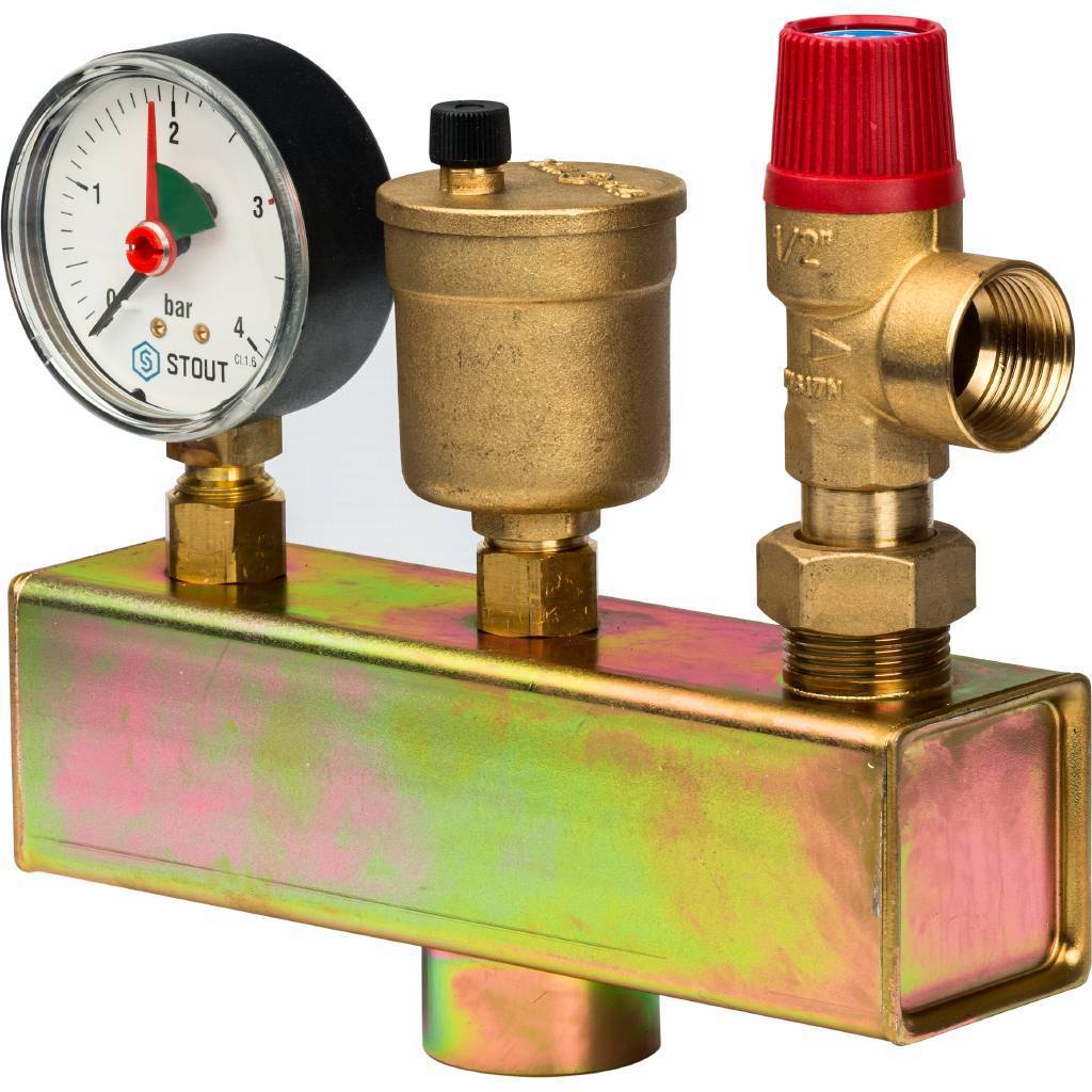 Группа безопасности котла STOUT (до 50 кВт) (без теплоизоляции)