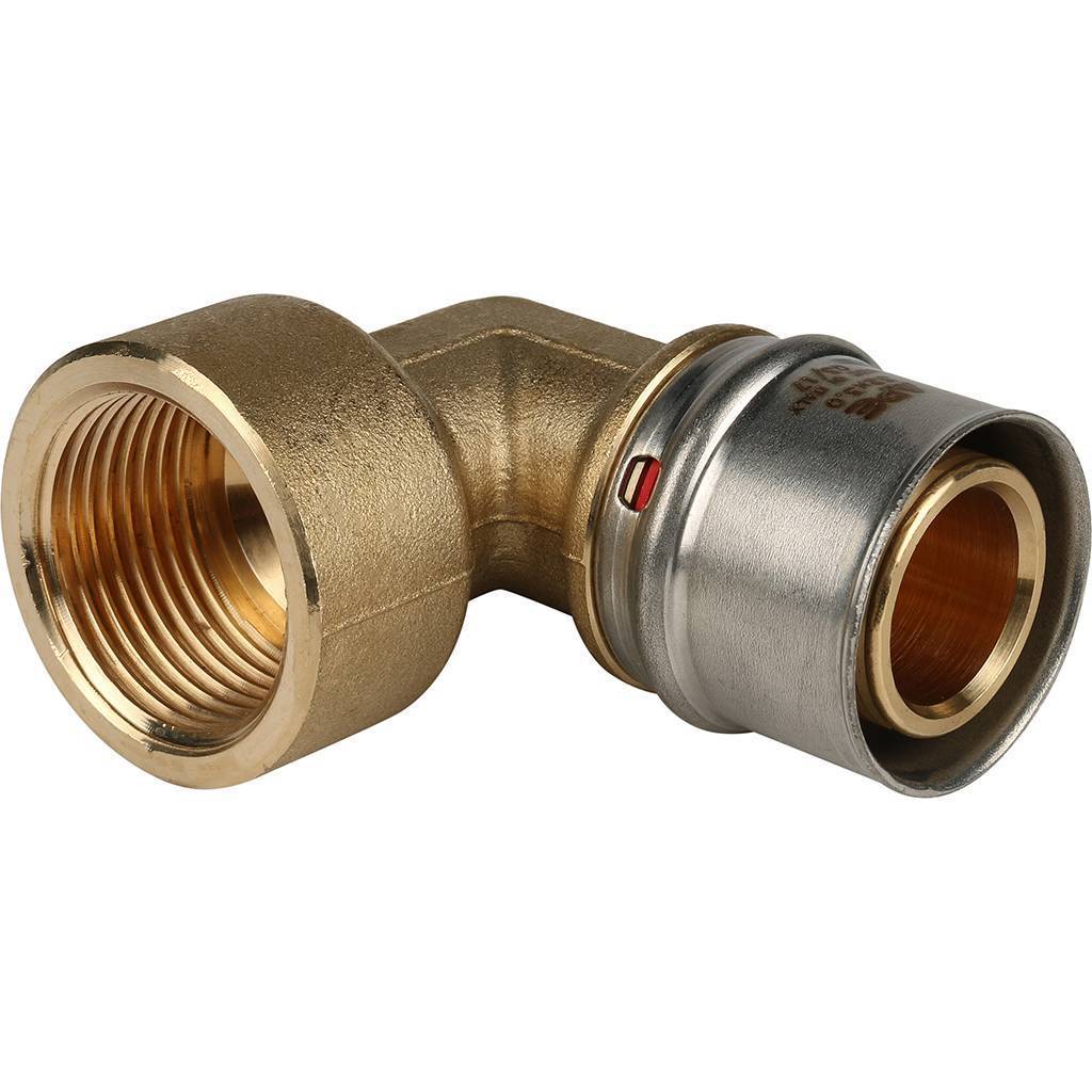 Угольник-переходник STOUT с внутренней резьбой 1 х32 для металлопластиковых труб прессовой