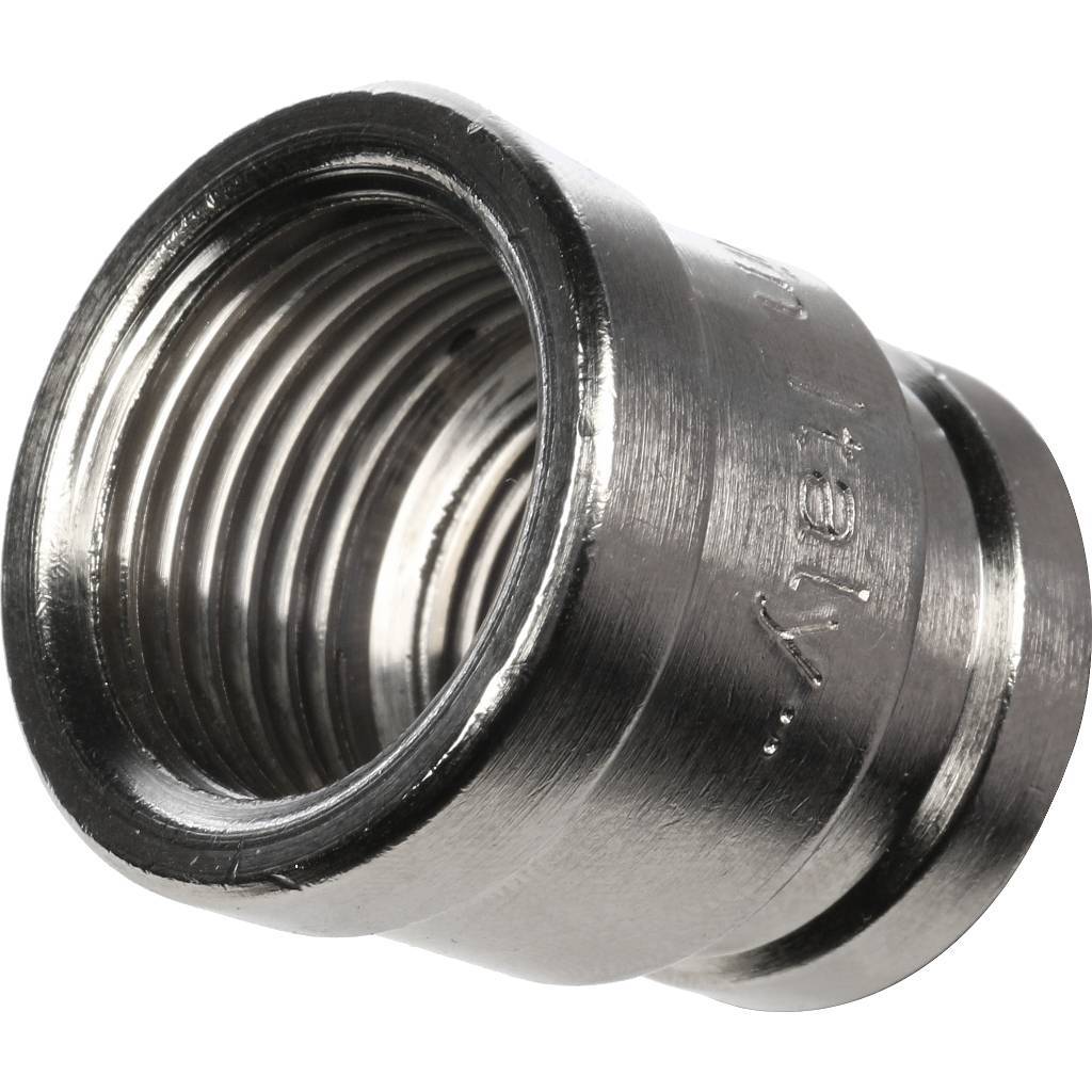 Муфта STOUT ВВ переходная никелированная 1/2X3/8. Фото 2