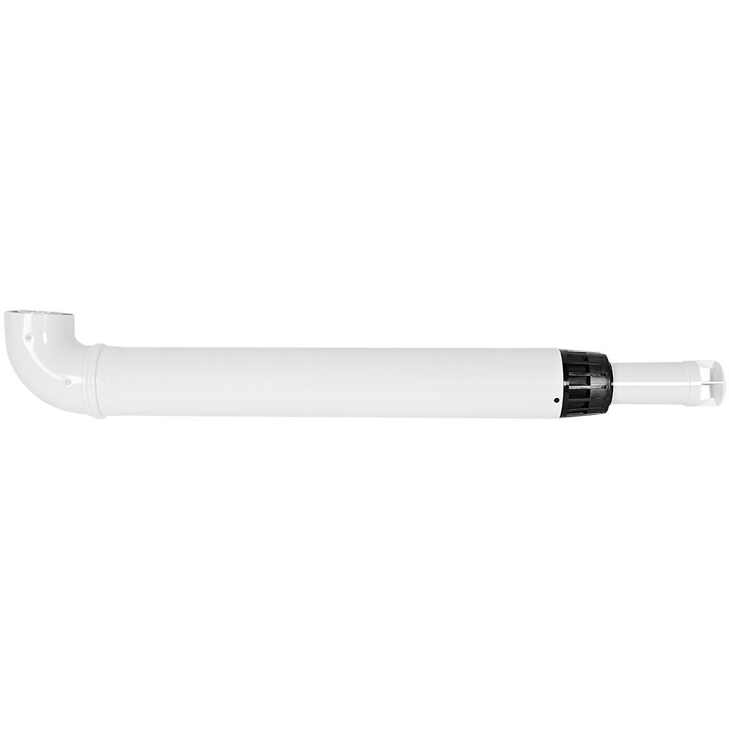 Комплект дымохода ROMMER АНТИЛЕД 60/100 - 1000мм (Bosch, Buderus, Navien S/C/E, Baxi ECO Nova/Classic,  Baltur, Fondital ) в комплекте фланец. Фото 1