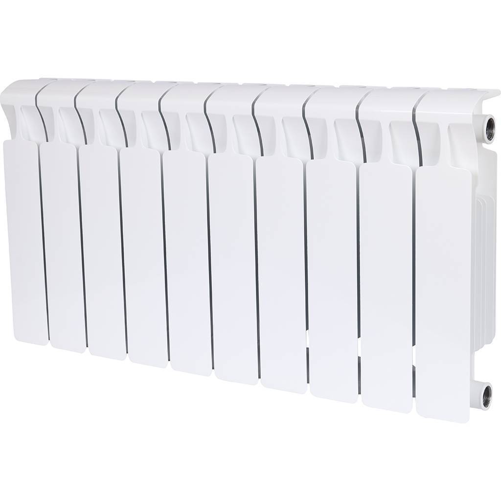 Радиатор биметаллический RIFAR MONOLIT 350 10 секций боковое подключение (белый RAL 9016)