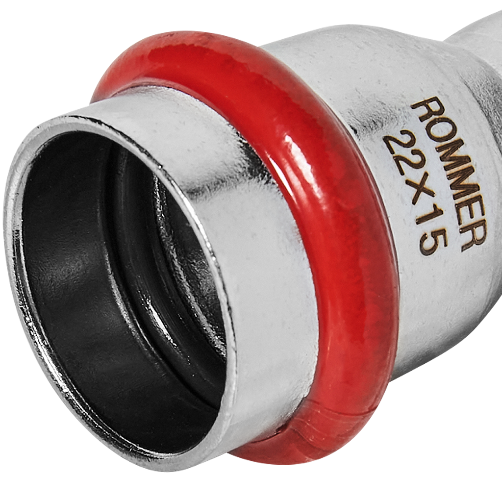 Муфта ROMMER переходная ВПр 22х15 из нержавеющей стали прессовой