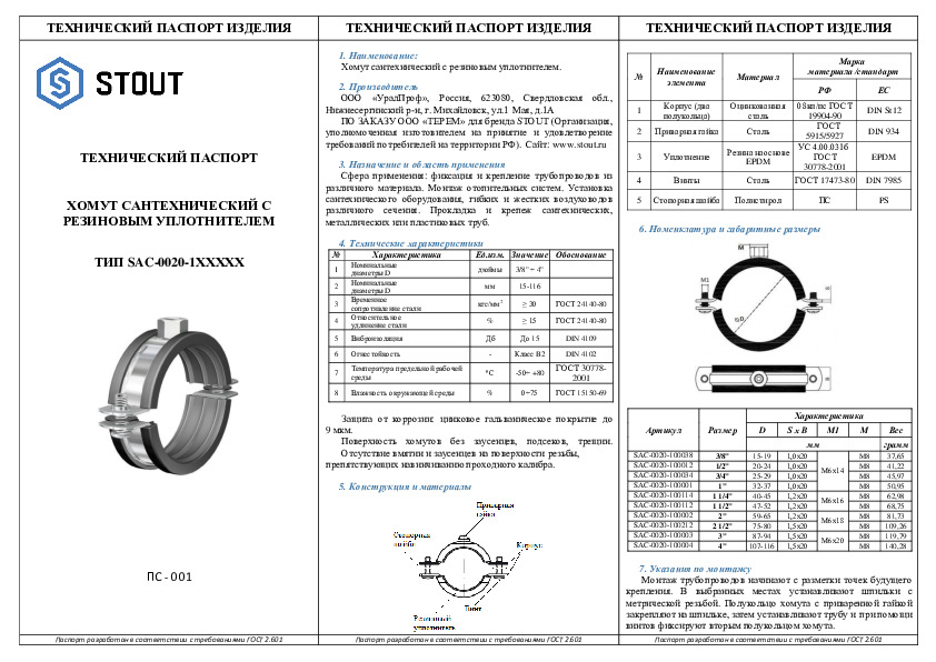 Хомут для труб тип SAC-0020-1 Тех паспорт 22.08.2022.pdf
