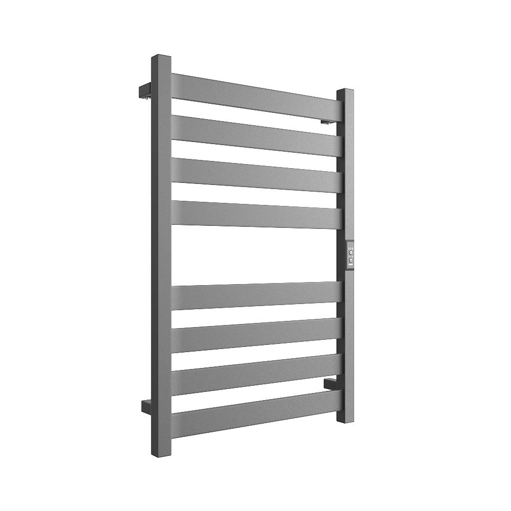 Полотенцесушитель STOUT электрический GRUNGE quadro 80*50 Графит. Фото 1
