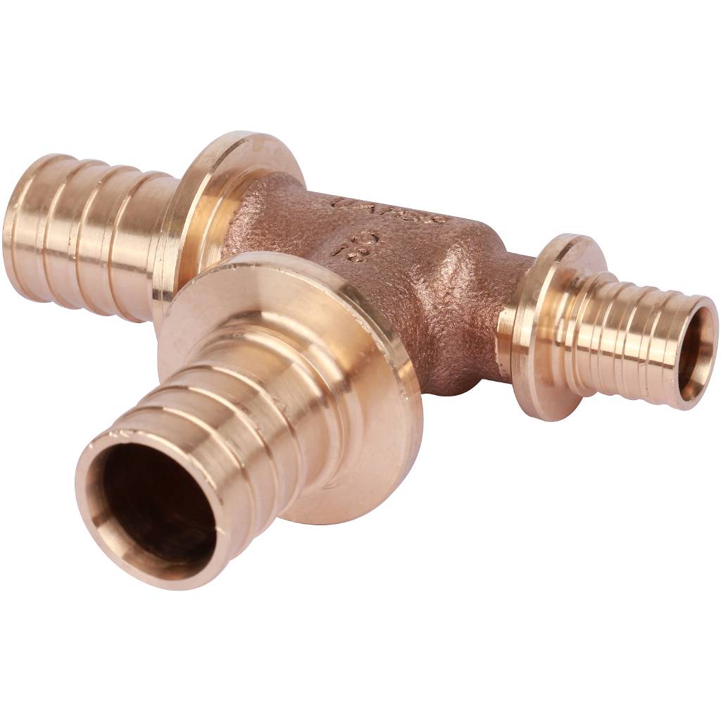 Тройник РЕХАУ RAUTITAN PLATINUM с уменьшенным торцевым проходом 25-25-16 RX для труб из сшитого полиэтилена аксиальный