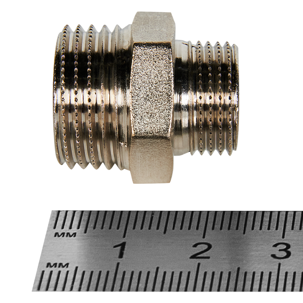 Ниппель НН STOUT переходной никелированный 1/2X3/8. Фото 2