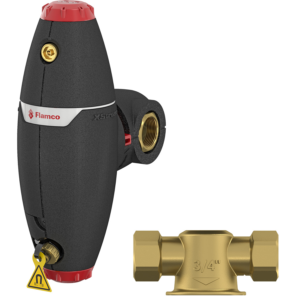 Сепаратор воздуха и шлама Flamco Xstream Vent-Clean DN25, G1 F