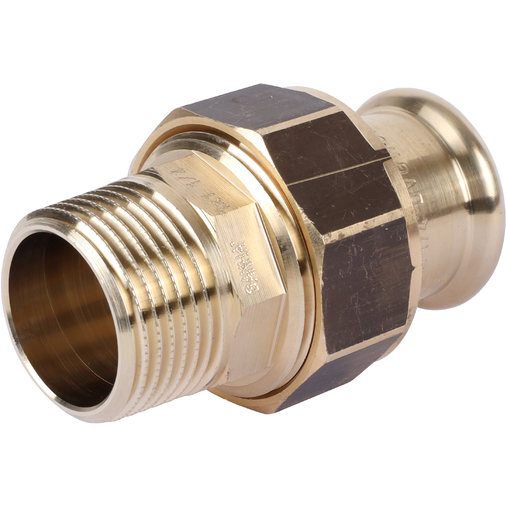 Sanha 8333G пресс-фитинг, бронза, сгон ВПр-НР с плоск.упл. 28x1 для ...