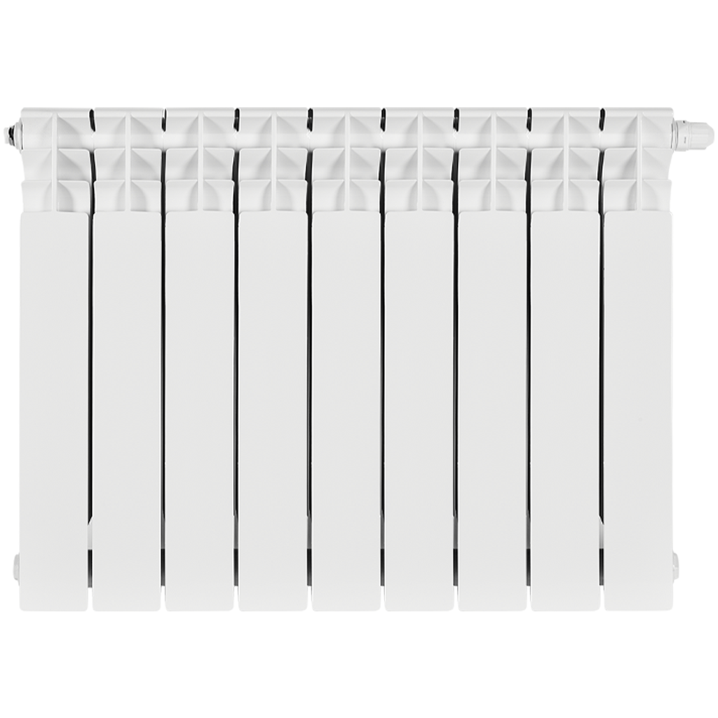 Радиатор биметаллический STOUT TITAN VENTIL 500 9 секций нижнее правое подключение