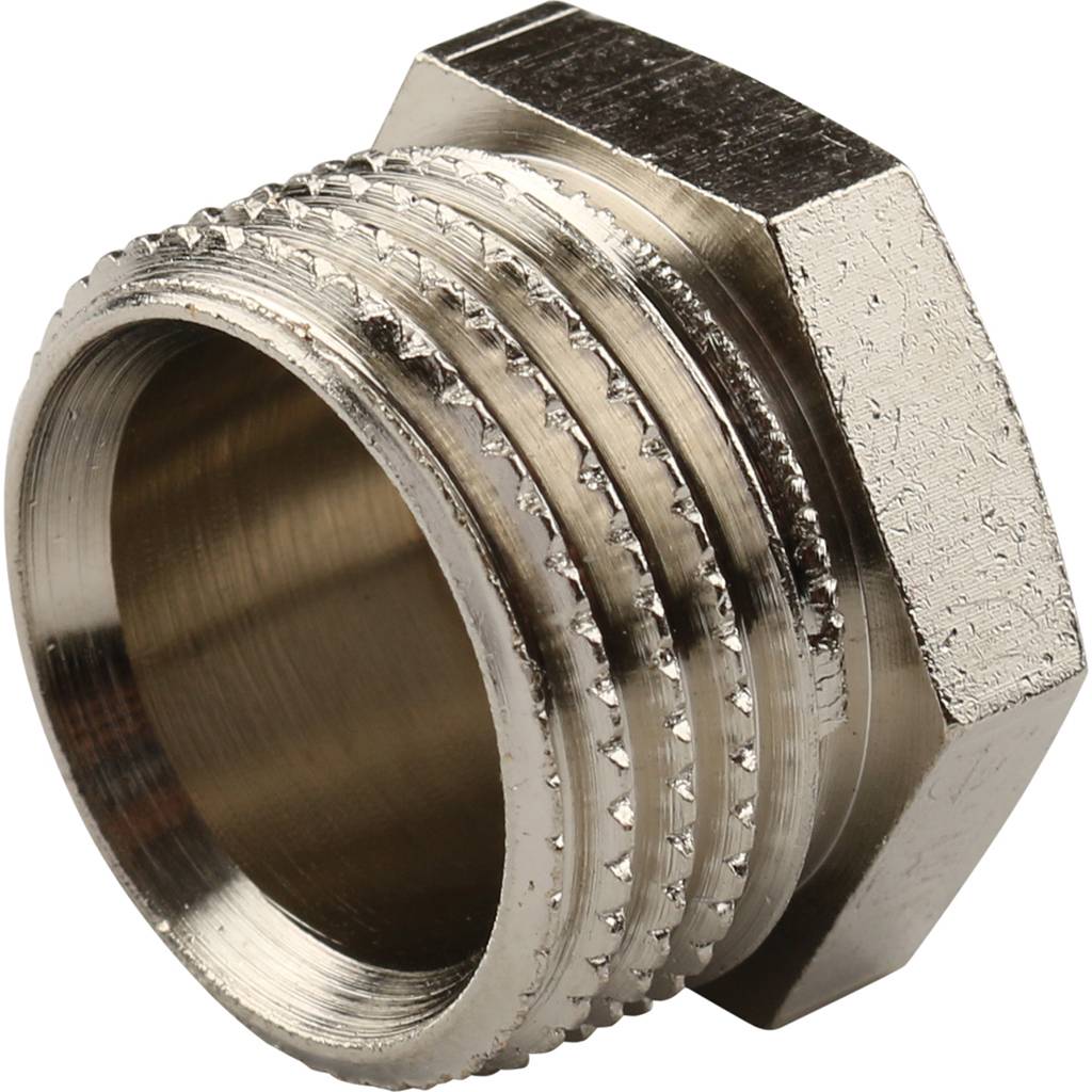 Заглушка TIEMME НР никелированная 1/2 для стальных труб резьбовой. Фото 3