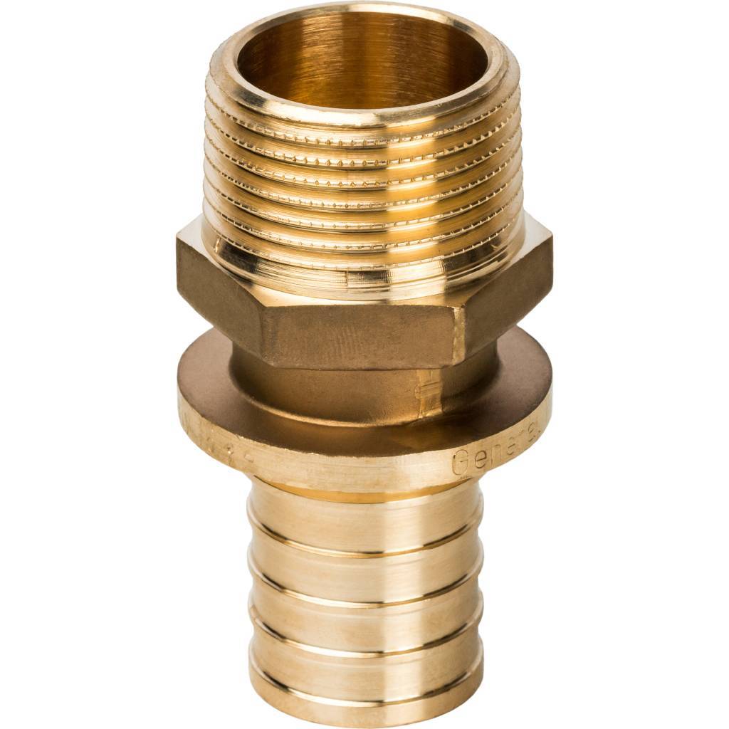 Переходник STOUT с наружной резьбой 32xR 1 для труб из сшитого полиэтилена аксиальный. Фото 0