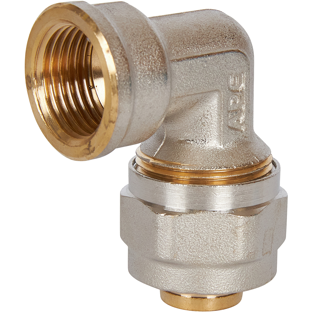 Угольник-переходник STOUT с внутренней резьбой 1/2 х20 для металлопластиковых труб винтовой