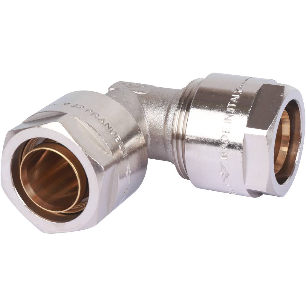 Угольник 90 Prandelli Multyrama (32х3,0) для металлопластиковых труб винтовой