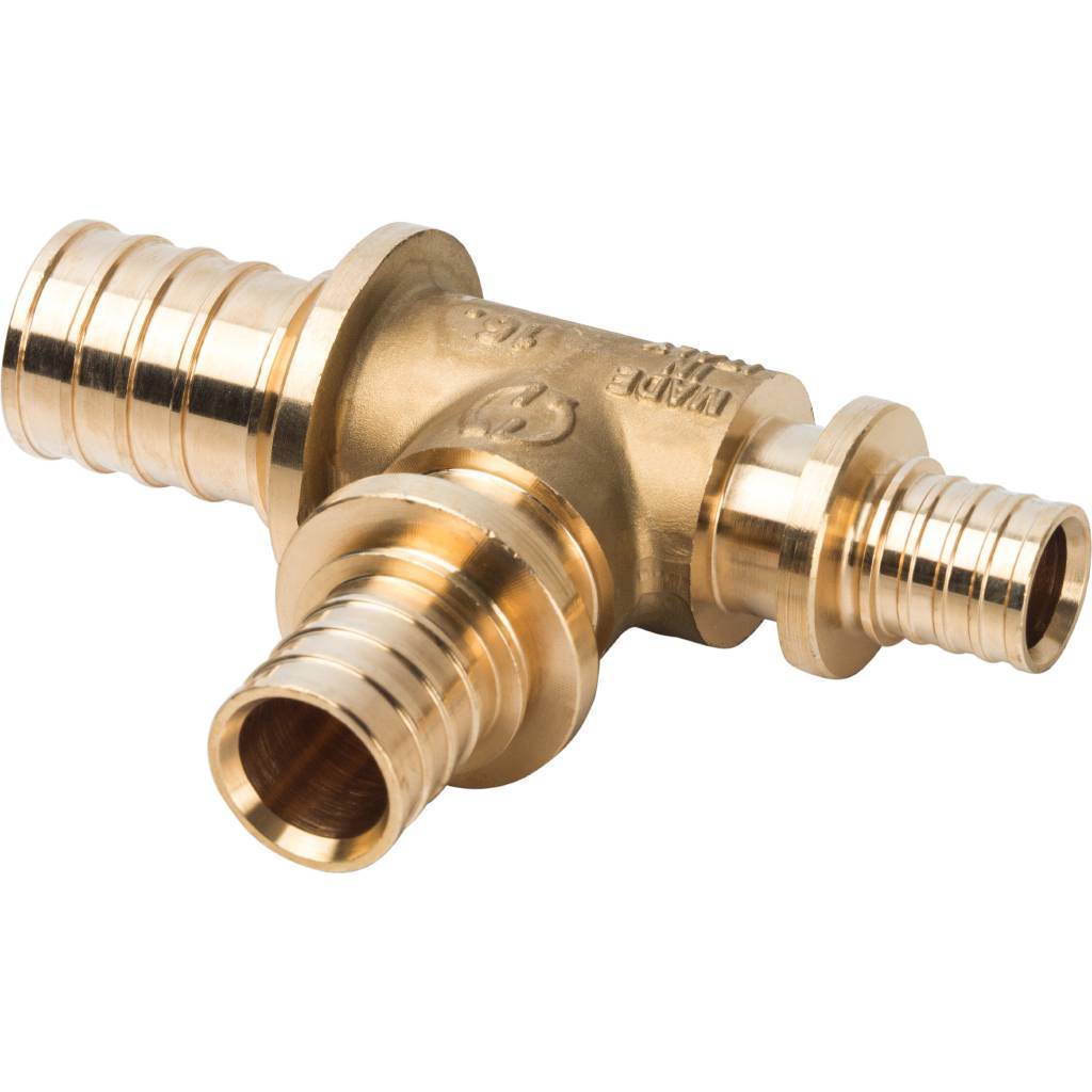 Тройник переходной STOUT 25x20x16 для труб из сшитого полиэтилена аксиальный