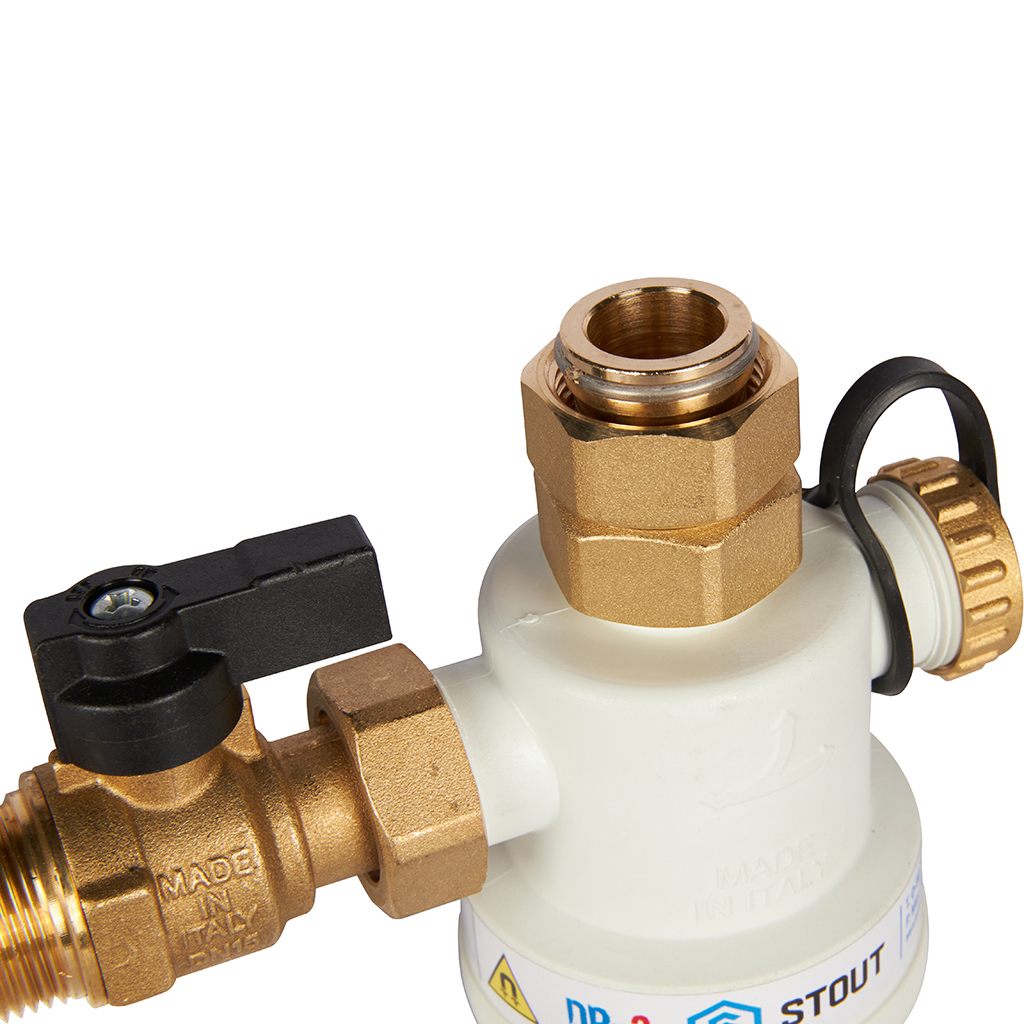 Фильтр -шламоотделитель с магнитом для настенных котлов STOUT G 3/4M-G 3/4RN-G 3/4M,. Фото 3
