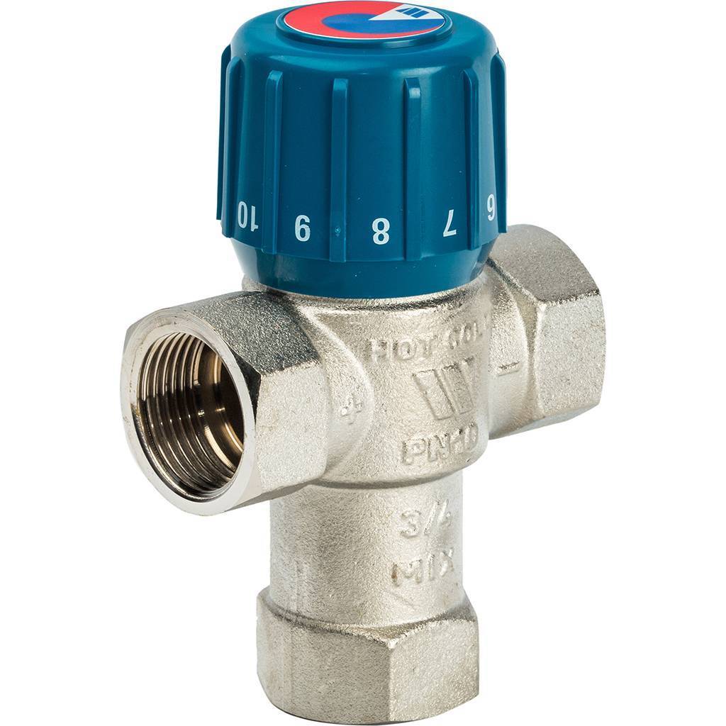 Термостатический смеситель Watts 3/4'' BH AQUAMIX (25-50*C). Фото 0