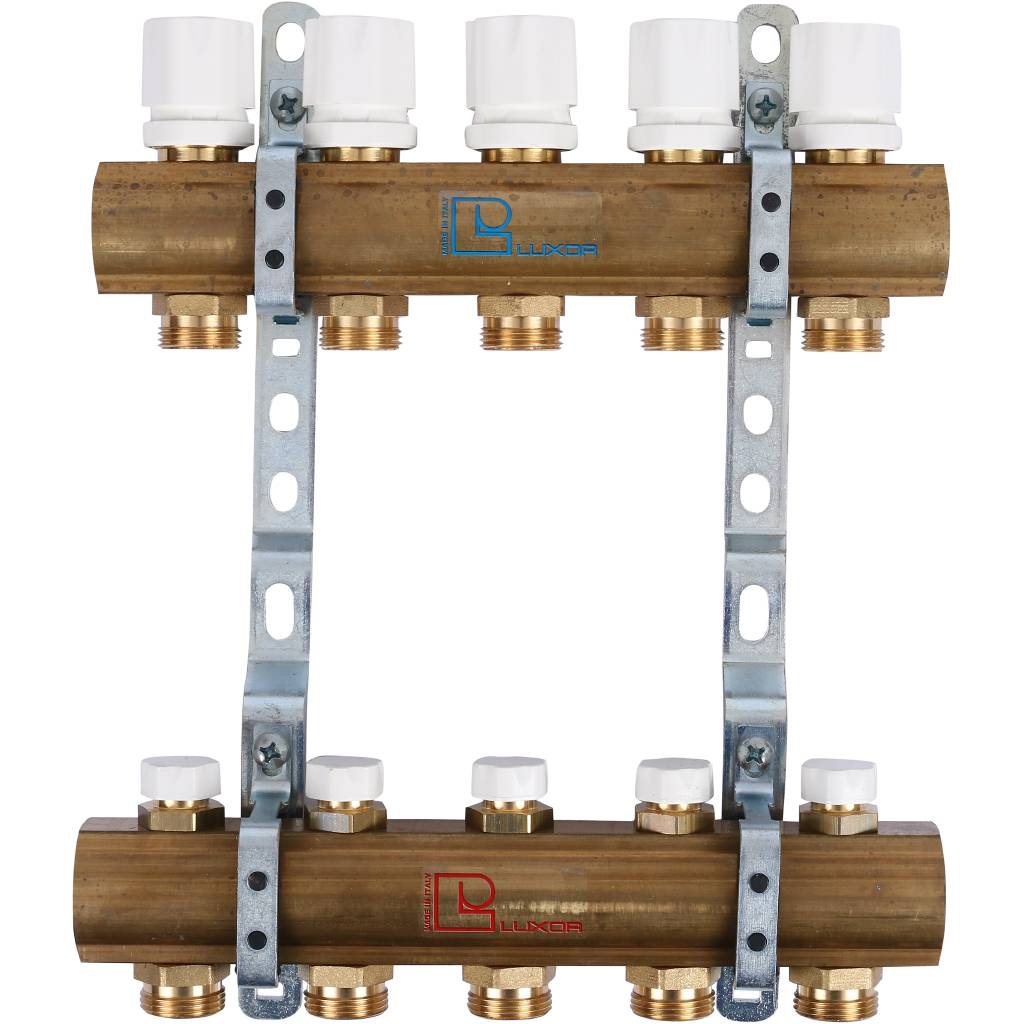 Коллектор рехау для теплого пола 5 контуров - 82 фото