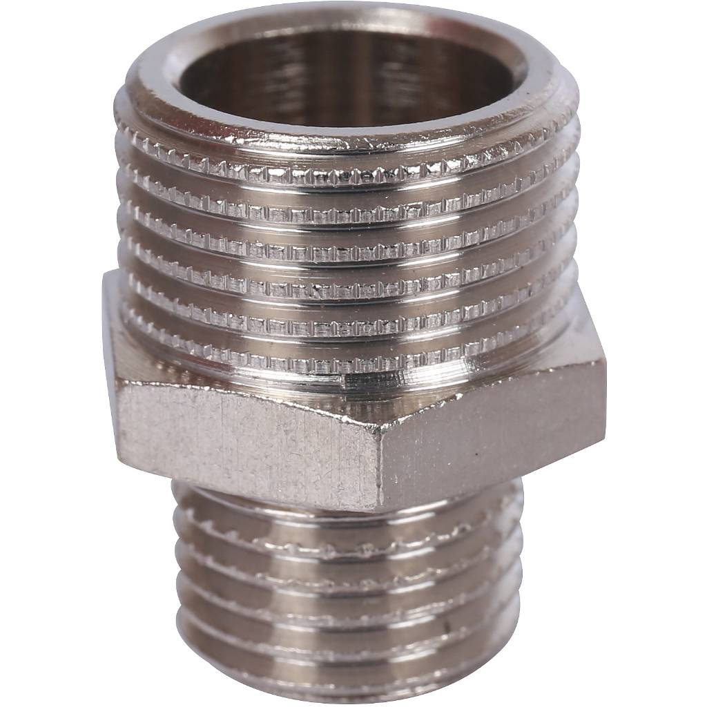 Ниппель НН STOUT переходной никелированный 3/8X1/4