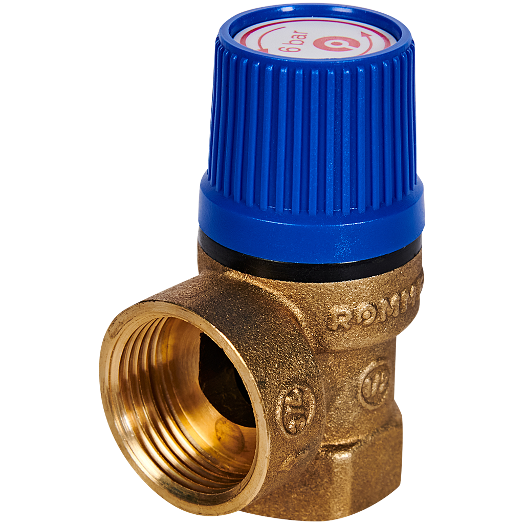 Предохранительный клапан ROMMER для систем водоснабжения 6 бар 1/2 х3/4