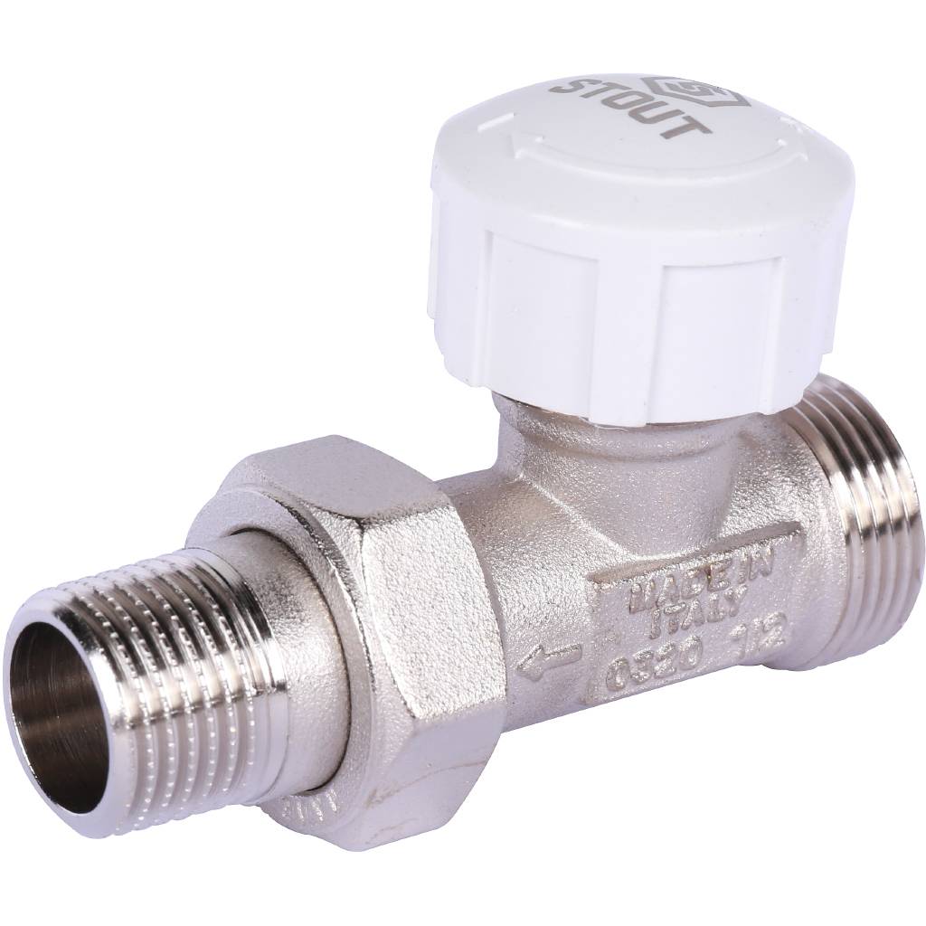 Клапан термостатический прямой STOUT 1/2 х 3/4 ЕК