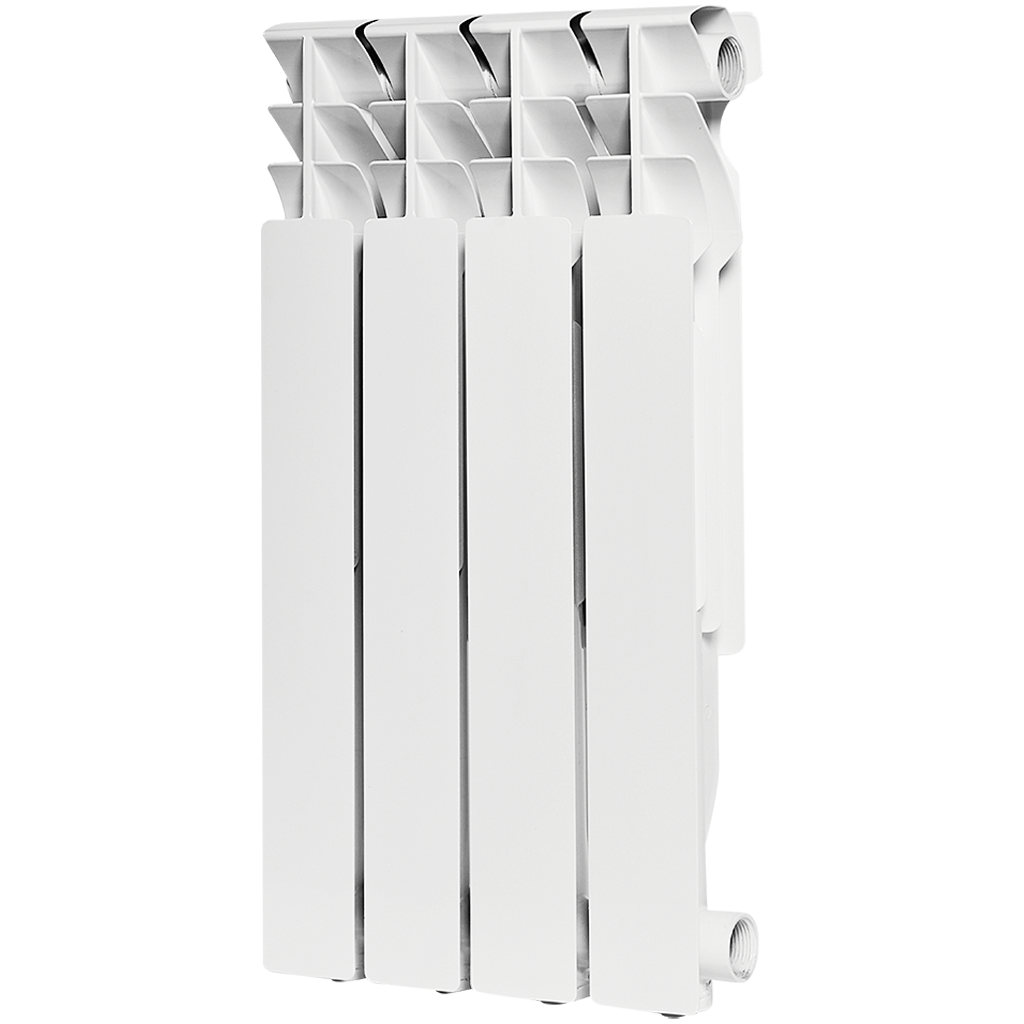 Радиатор алюминиевый ROMMER Plus 500 4 секций боковое подключение (RAL9016)