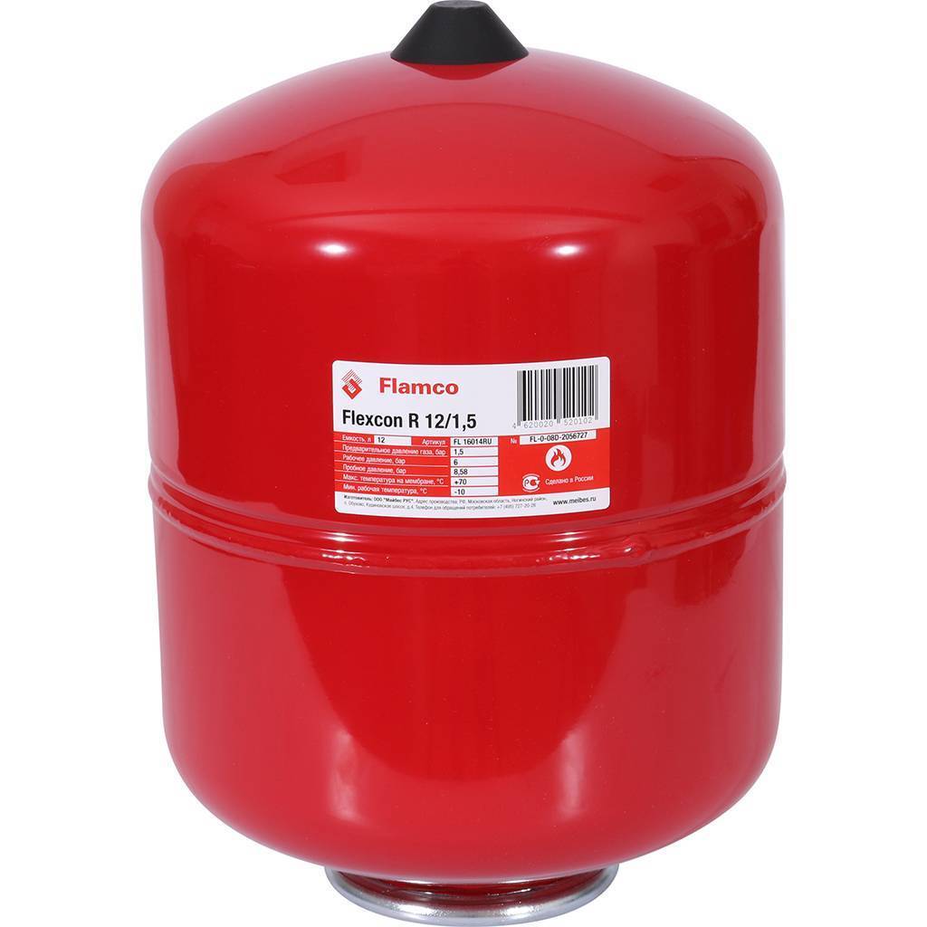Расширительный бак Flamco Flexcon R (теплоснабжение/холодоснабжение) Flexcon R 12л/1,5 - 6bar. Фото 1