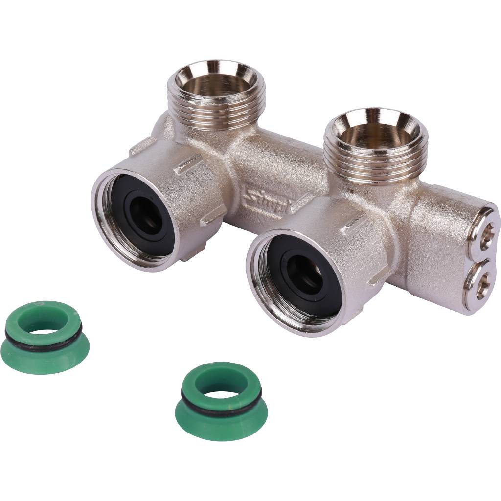 Перекрестный узел подключения Meibes Тип E2/50 угловой, 3/4 BPx3/4 HP