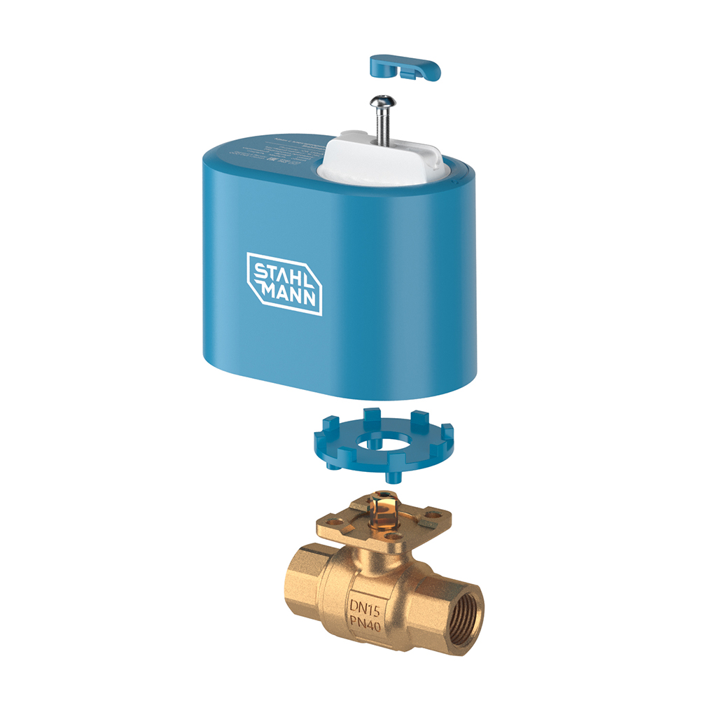 Кран шаровой с электроприводом Stahlmann 3/4F 12В. Фото 5