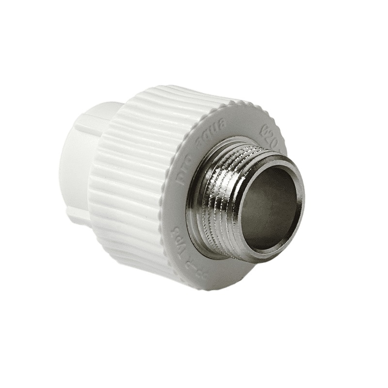 Муфта комбинированная Pro Aqua d= 32-1 PP-R НР Белая. Фото 0