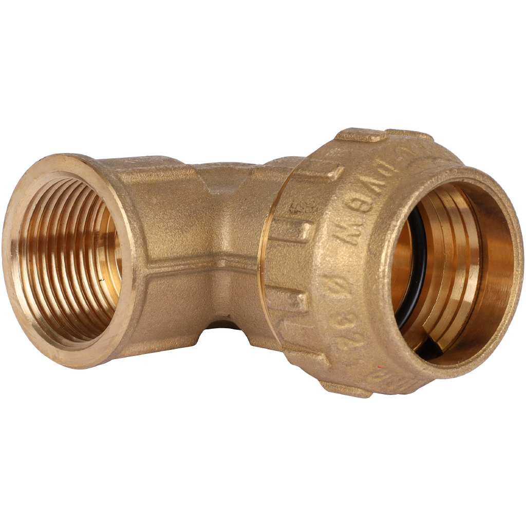 Угольник TIEMME с внутренней резьбой 32х1 для труб ПНД винтовой