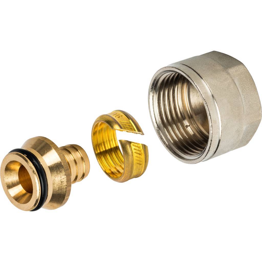 Фитинг компрессионный STOUT евроконус для труб PEX 16х2,2х3/4