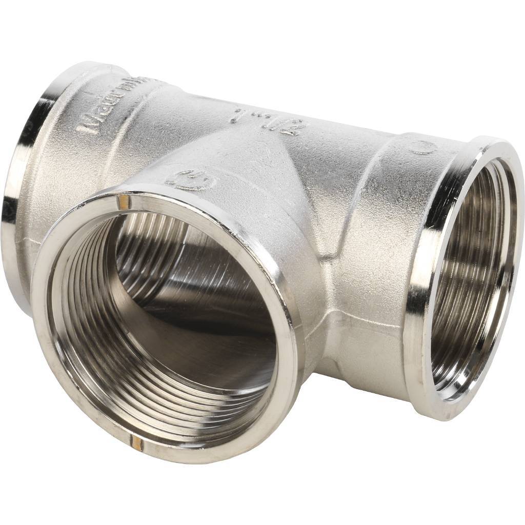 Тройник STOUT ВВ никелированный 1 1/2