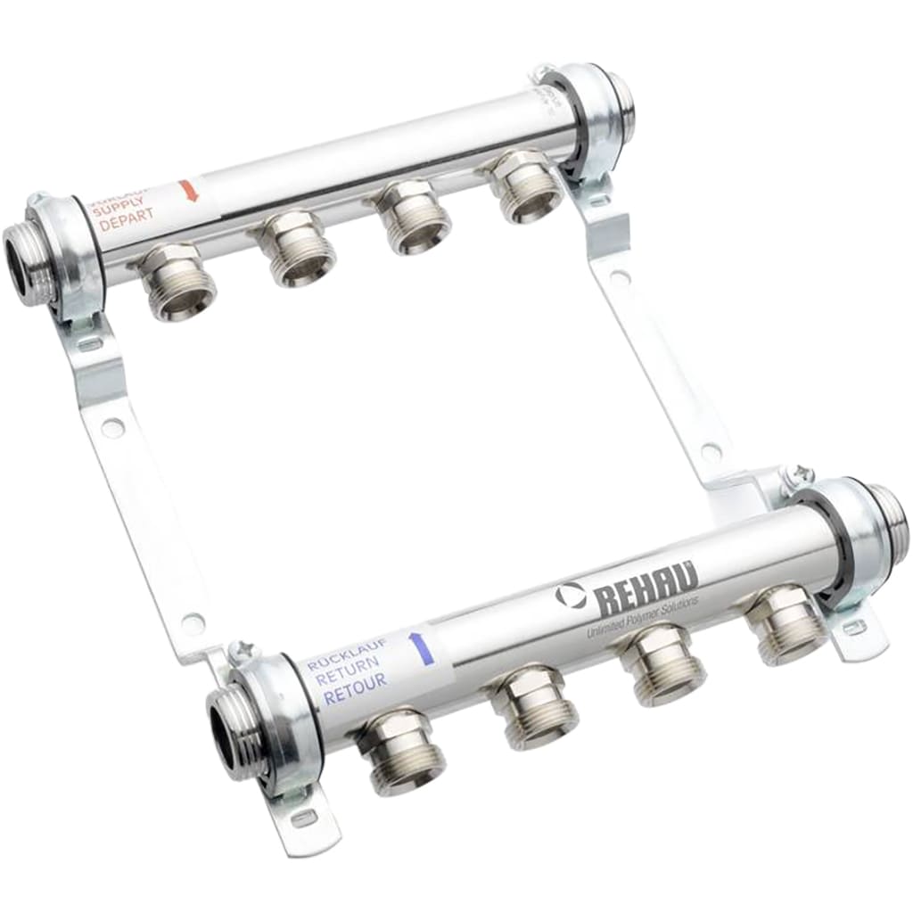 Распределительный коллектор РЕХАУ HLV на 9 групп нерж. сталь