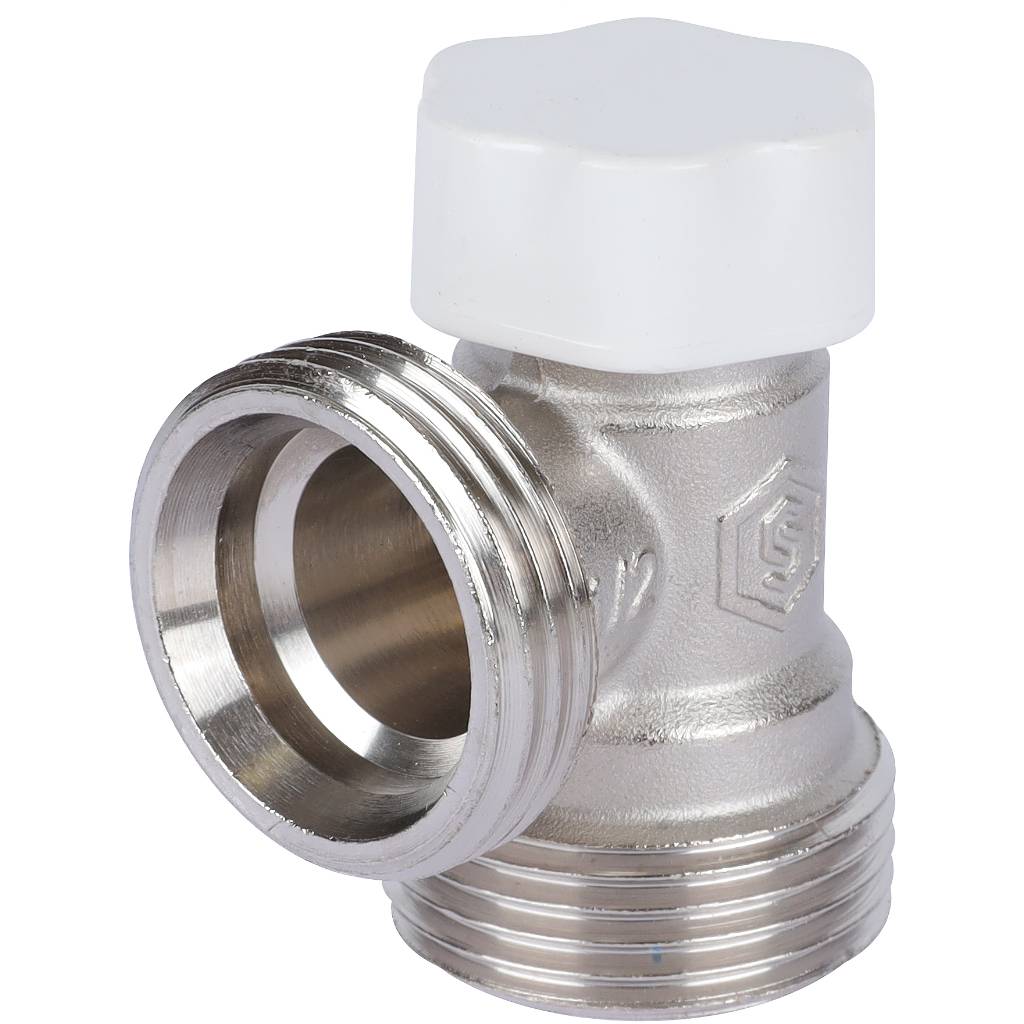 Клапан запорно-балансировочный угловой STOUT SVL 1/2 х 3/4 ЕК. Фото 4