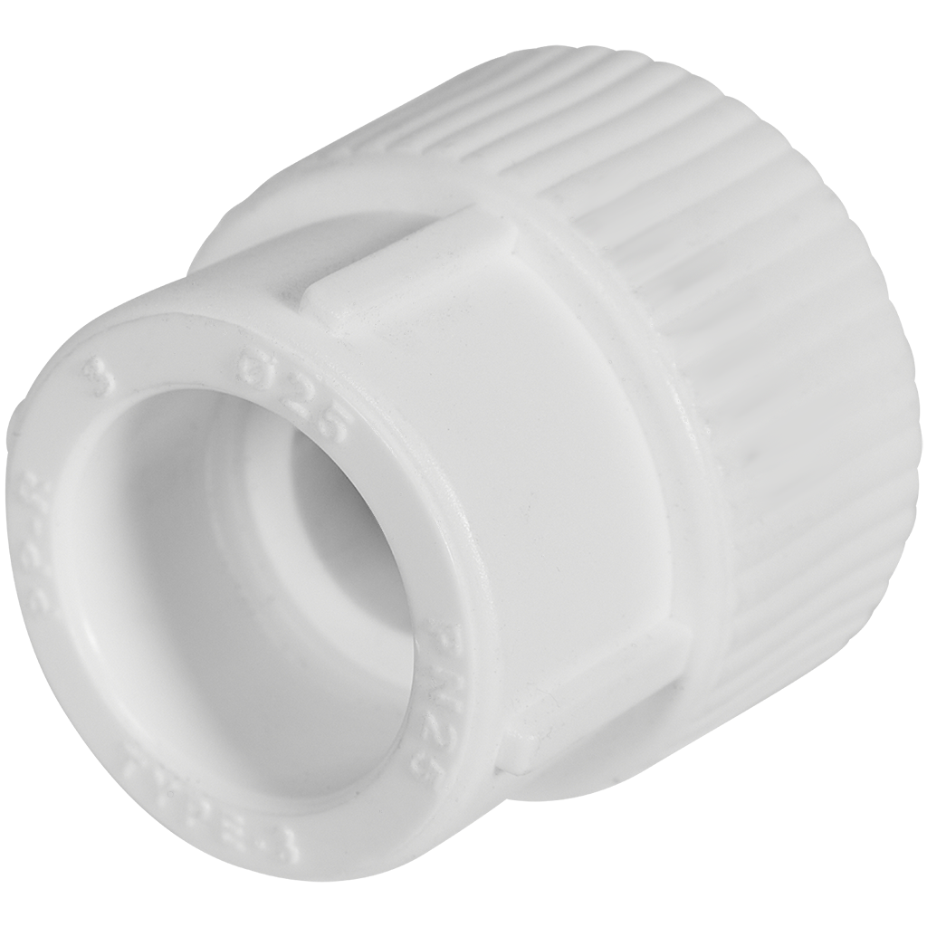 Муфта комбинированная Pro Aqua d= 25-3/4 PP-R ВР Белая