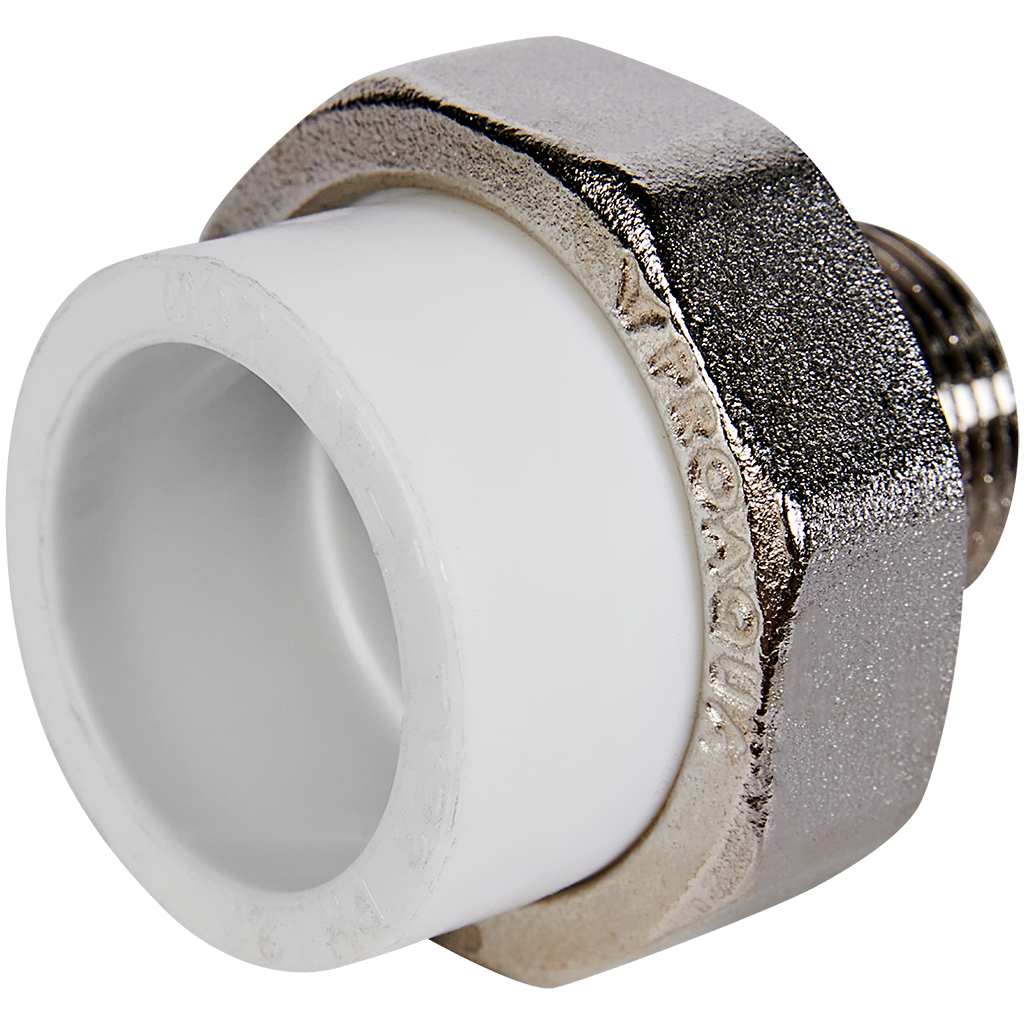 Муфта комбинированная Pro Aqua d=32-3/4 PP-R разъемная (американка) НР Белая. Фото 0