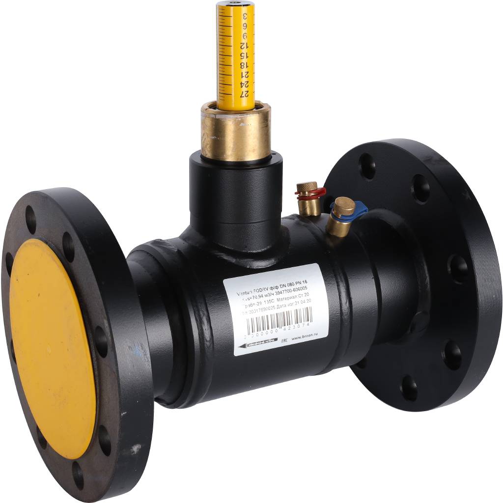 Клапан балансировочный БРОЕН Venturi FODRV DN 080 PN 16 ручной фланцевый в комплекте с рукояткой. Фото 1