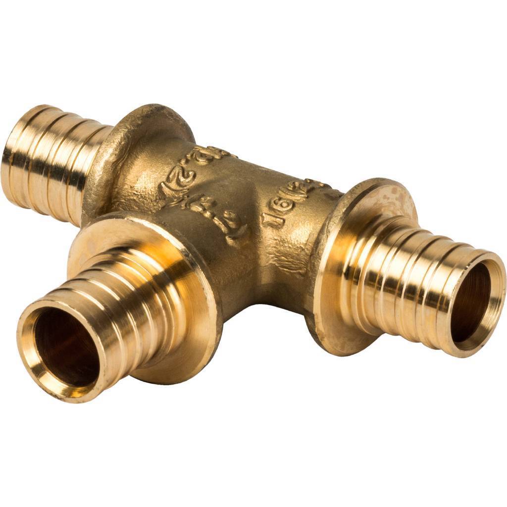 Тройник STOUT равнопроходный 16x16x16 для труб из сшитого полиэтилена аксиальный