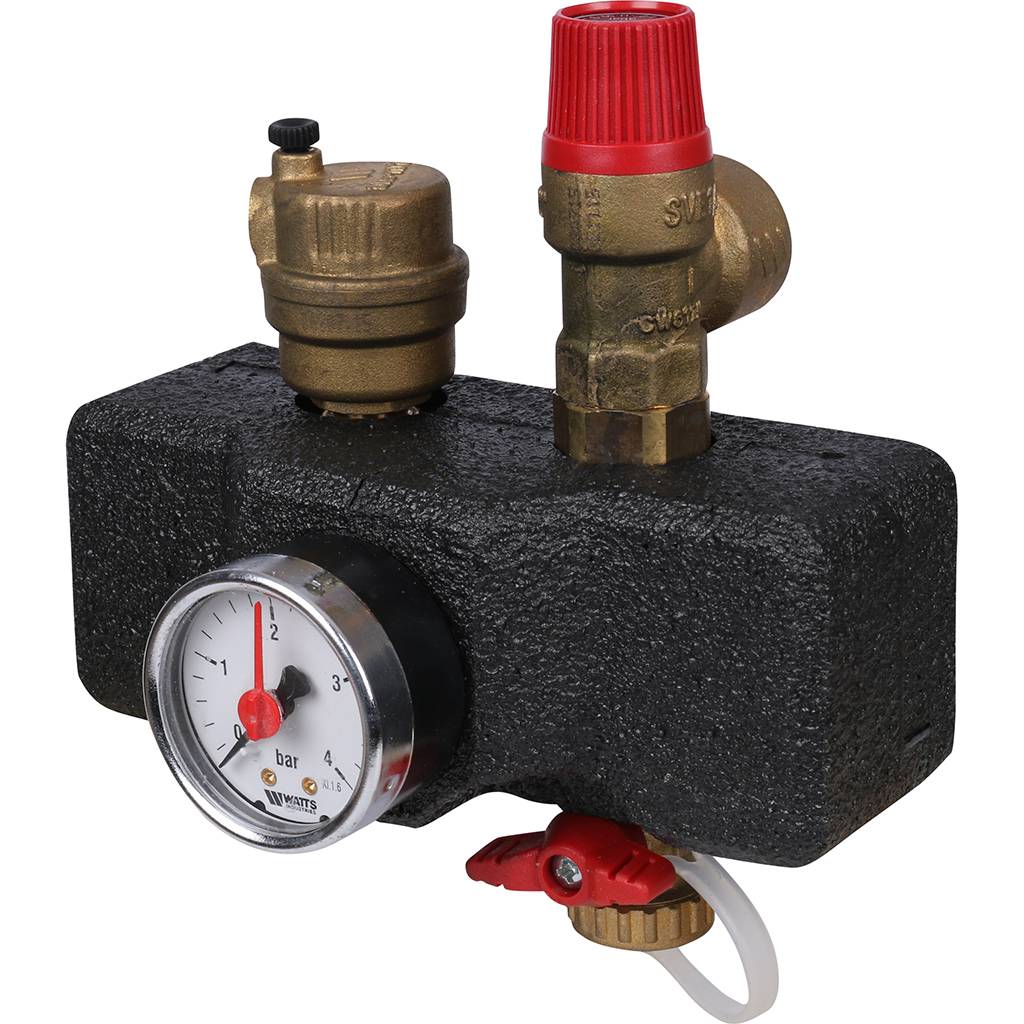 Группа безопасности 3 бара, манометр, воздухоотводчик в теплоиз. Vaillant