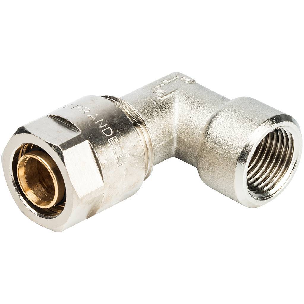 Угольник 90 с внутр.резьбой Prandelli Multyrama (20х2,0х1/2) для металлопластиковых труб винтовой