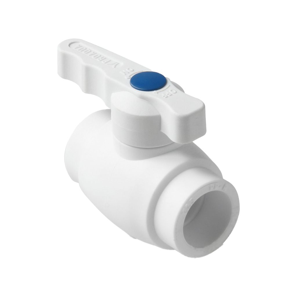 Шаровой кран полнопроходной Pro Aqua d= 25 PP-R Prime Белый
