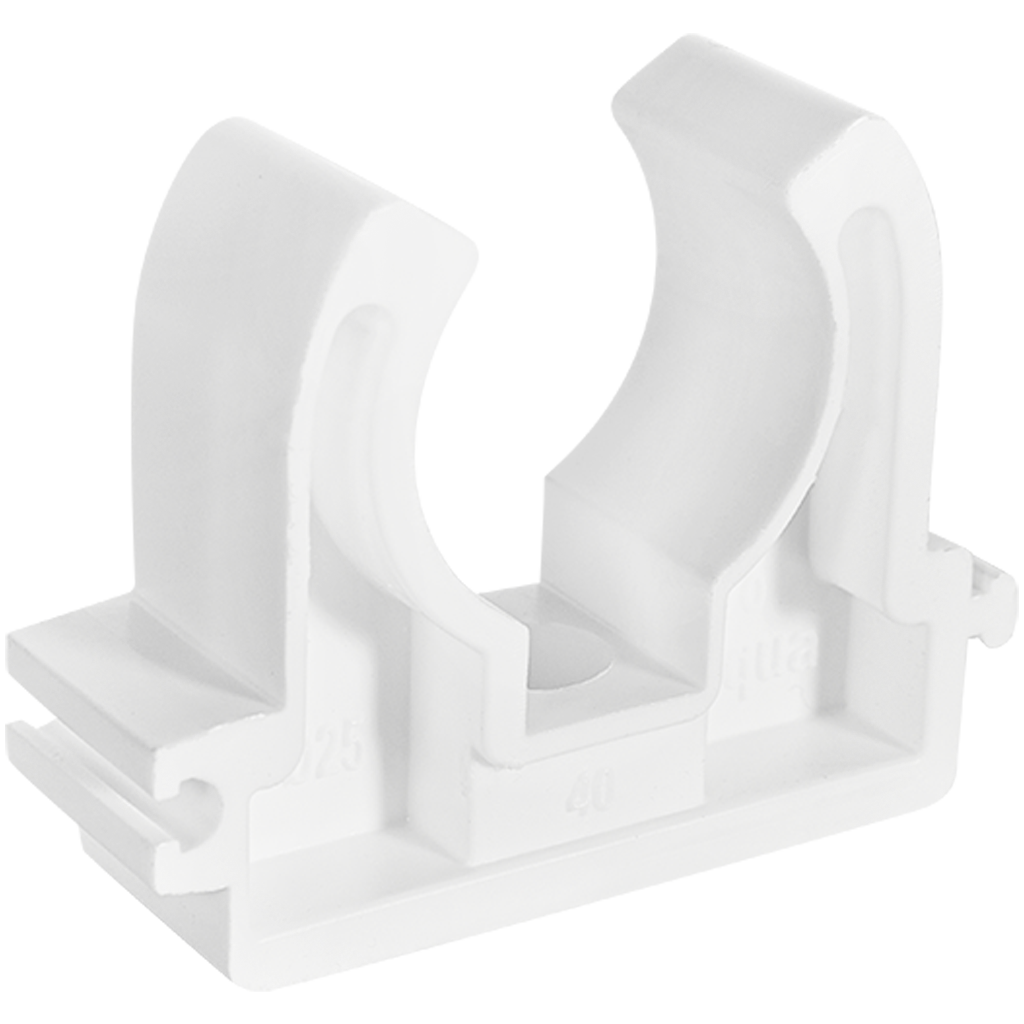 Опора одинарная Pro Aqua d= 25 PP-R Белая. Фото 1