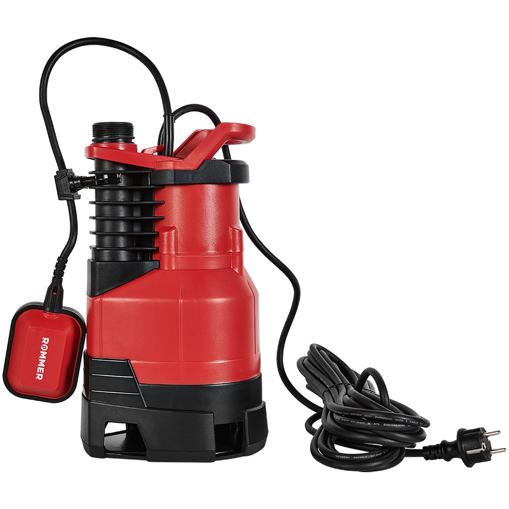 Насос дренажный ROMMER PROFI, кабель 10м, 900 Вт, для грязной воды. Фото 0