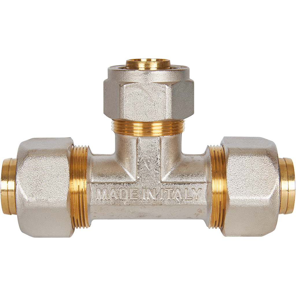 Тройник переходной STOUT 32x26x32 для металлопластиковых труб винтовой. Фото 2